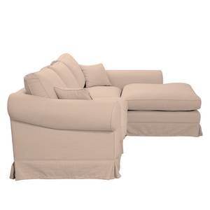 Ecksofa Nors Webstoff Rosa - Longchair davorstehend rechts