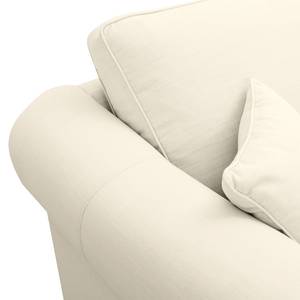 Ecksofa Nors Webstoff Cremeweiß - Longchair davorstehend links