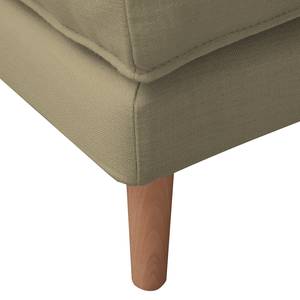 Ecksofa Lacona Strukturstoff Cappuccino - Longchair davorstehend links