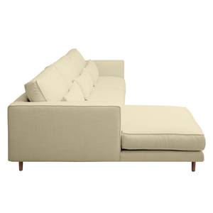 Ecksofa Lacona Strukturstoff Creme - Longchair davorstehend links