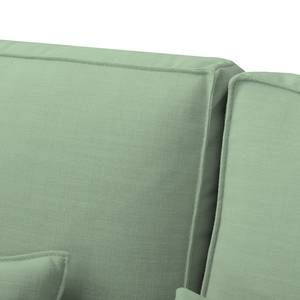 Ecksofa Lacona Strukturstoff Mintgrau - Longchair davorstehend rechts