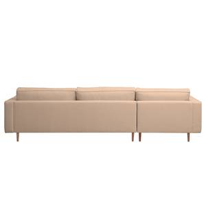 Ecksofa Lacona Strukturstoff Pastellapricot - Longchair davorstehend links