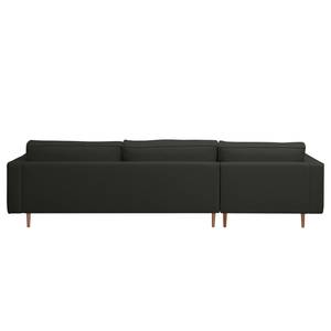 Ecksofa Lacona Strukturstoff Pepper - Longchair davorstehend links