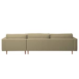 Ecksofa Lacona Strukturstoff Cappuccino - Longchair davorstehend rechts