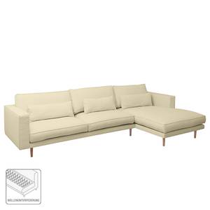 Ecksofa Lacona Strukturstoff Creme - Longchair davorstehend rechts