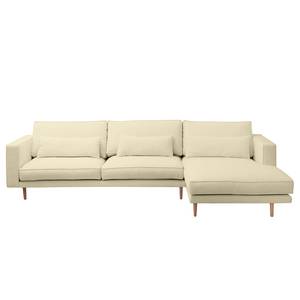 Ecksofa Lacona Strukturstoff Creme - Longchair davorstehend rechts