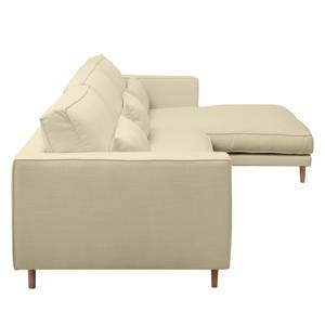 Ecksofa Lacona Strukturstoff Creme - Longchair davorstehend rechts