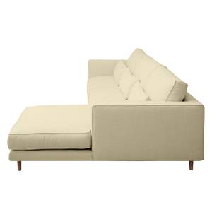 Ecksofa Lacona Strukturstoff Creme - Longchair davorstehend rechts