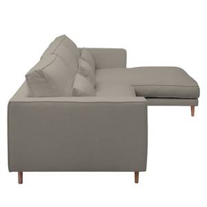 Ecksofa Lacona Strukturstoff Rauchgrau - Longchair davorstehend rechts