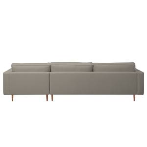 Ecksofa Lacona Strukturstoff Rauchgrau - Longchair davorstehend rechts