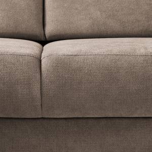 Ecksofa Odemira Strukturstoff - Warmes Beige - Ottomane davorstehend rechts - Keine Funktion