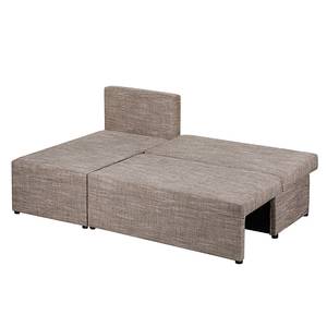 Ecksofa Oleander (mit Schlaffunktion / beidseitig montierbar) Strukturstoff - Cappuccino