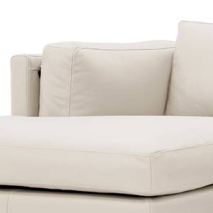 Ecksofa Omnia I Echtleder Echtleder Neka: Creme - Longchair davorstehend links