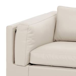 Ecksofa Omnia I Echtleder Echtleder Neka: Creme - Longchair davorstehend rechts