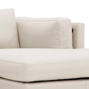 Ecksofa Omnia I Echtleder Echtleder Neka: Creme - Longchair davorstehend rechts