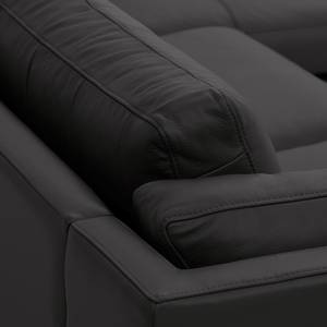 Ecksofa Omnia I Echtleder Echtleder Neka: Grau - Longchair davorstehend rechts