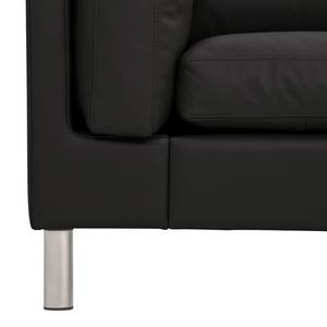 Ecksofa Omnia I Echtleder Echtleder Neka: Grau - Longchair davorstehend rechts