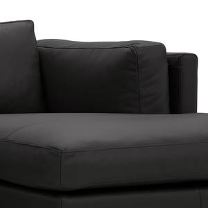 Ecksofa Omnia I Echtleder Echtleder Neka: Grau - Longchair davorstehend rechts