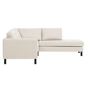 Ecksofa Omnia II Echtleder Echtleder Neka: Creme - Longchair davorstehend rechts