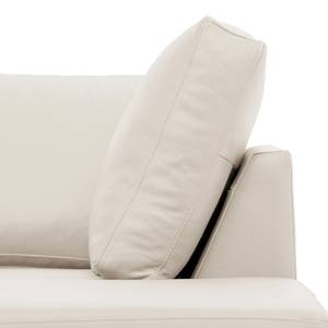 Ecksofa Omnia II Echtleder Echtleder Neka: Creme - Longchair davorstehend rechts