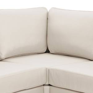 Ecksofa Omnia II Echtleder Echtleder Neka: Creme - Longchair davorstehend rechts