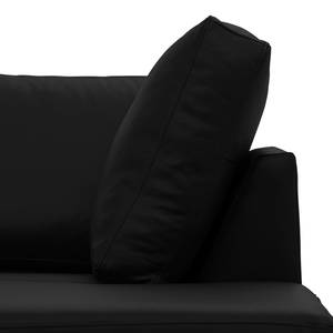 Ecksofa Omnia II Echtleder Echtleder Neka: Schwarz - Longchair davorstehend rechts