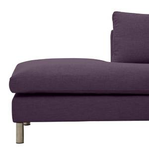 Ecksofa Omnia III Webstoff Webstoff Anda II: Violett - Longchair davorstehend links