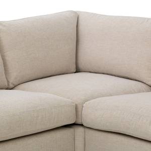 Ecksofa Omnia III Webstoff Webstoff Saia: Beige - Longchair davorstehend rechts