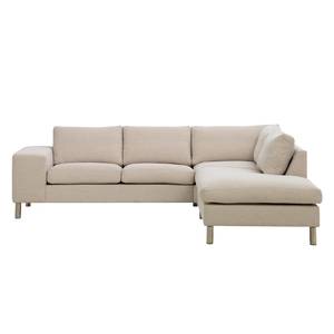 Ecksofa Omnia III Webstoff Webstoff Saia: Beige - Longchair davorstehend rechts