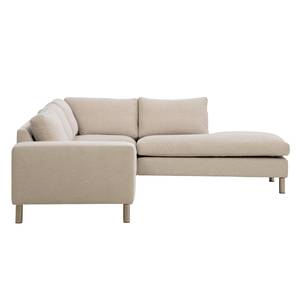 Ecksofa Omnia III Webstoff Webstoff Saia: Beige - Longchair davorstehend rechts