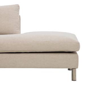 Ecksofa Omnia III Webstoff Webstoff Saia: Beige - Longchair davorstehend rechts