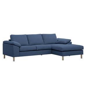 Ecksofa Omnia IV Webstoff Webstoff Anda II: Blau - Longchair davorstehend rechts