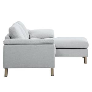 Ecksofa Omnia IV Webstoff Webstoff Anda II: Silber - Longchair davorstehend rechts