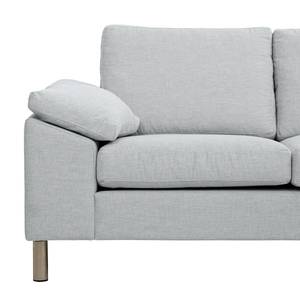 Ecksofa Omnia IV Webstoff Webstoff Anda II: Silber - Longchair davorstehend rechts