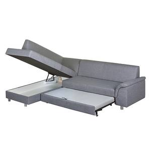 Ecksofa Bauru Webstoff Grau - Longchair davorstehend links