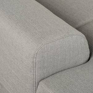 Boxspring-Ecksofa Paladine Webstoff Steingrau - Longchair davorstehend links