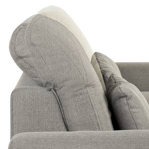 Boxspring-Ecksofa Paladine Webstoff Steingrau - Longchair davorstehend links