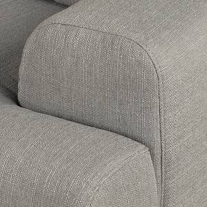 Boxspring-Ecksofa Paladine Webstoff Steingrau - Longchair davorstehend links