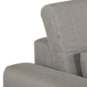 Boxspring-Ecksofa Paladine Webstoff Steingrau - Longchair davorstehend rechts