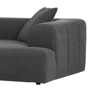 Ecksofa Palmer Webstoff Dunkelgrau Longchair davorstehend rechts