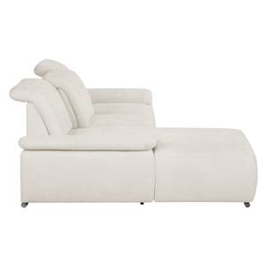 Ecksofa Palmerston Webstoff Creme - Longchair davorstehend links