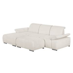 Ecksofa Palmerston Webstoff Creme - Longchair davorstehend links