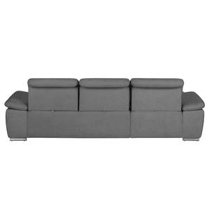 Ecksofa Palmerston Webstoff Dunkelgrau - Longchair davorstehend links