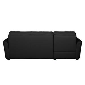 Ecksofa Parilla (mit Schlaffunktion) Echtleder - Schwarz - Breite: 229 cm - Longchair davorstehend links