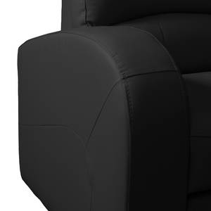 Ecksofa Parilla (mit Schlaffunktion) Echtleder - Schwarz - Breite: 229 cm - Longchair davorstehend rechts