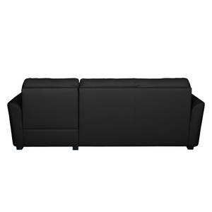 Ecksofa Parilla (mit Schlaffunktion) Echtleder - Schwarz - Breite: 229 cm - Longchair davorstehend rechts