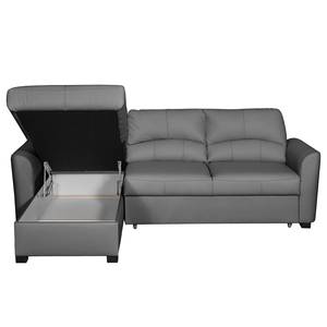 Ecksofa Parilla II Kunstleder - Grau - Longchair davorstehend links