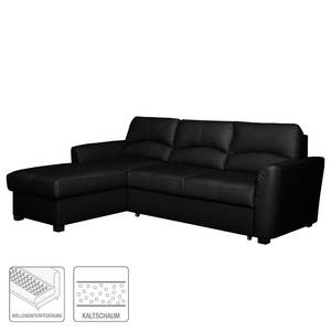 Ecksofa Parilla II Kunstleder - Schwarz - Longchair davorstehend links