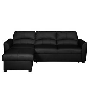 Ecksofa Parilla II Kunstleder - Schwarz - Longchair davorstehend links