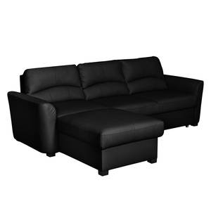 Ecksofa Parilla II Kunstleder - Schwarz - Longchair davorstehend links